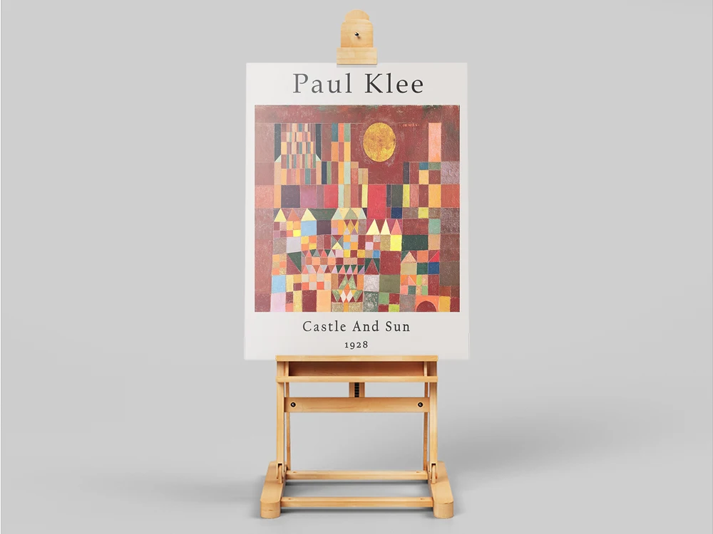 Castle And Sun By Paul Klee Exhibition Poster Abstract Modern Decoration Art Canvas Print Painting Wall Pictures for Living Room