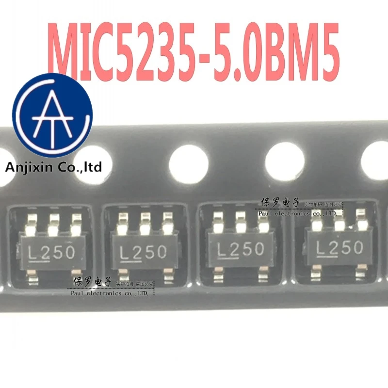 10Pcs 100% เดิมและใหม่แรงดันไฟฟ้า MIC5235-5.0BM5 MIC5235-5.0YM5ผ้าไหมหน้าจอ L250 Real สต็อก