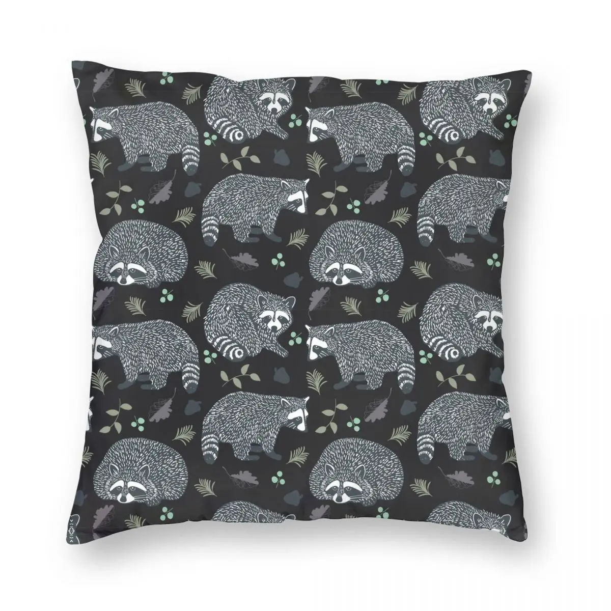 

Raccoons Design 42 365 Days Of Square Pillowcase Polyester Linen Velvet Printed Zip Decor Pillow Case Home Cushion Cover 45x45