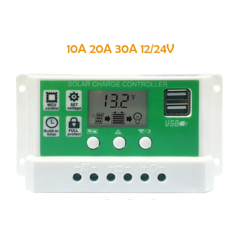 Lithium Battery Universal 12/24V/10A20A30A Automatic Photovoltaic Rechargeable Battery Board Street Lamp Solar Controller