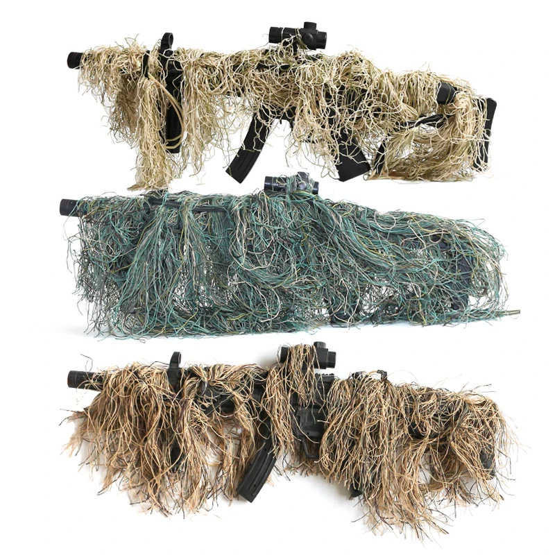 Hunting Ghillie Suit Gun Rope Cover Paintball Airsoft Rifle Wrap Cover Camouflage Hunting Accessories Rifle Blind Camouflage