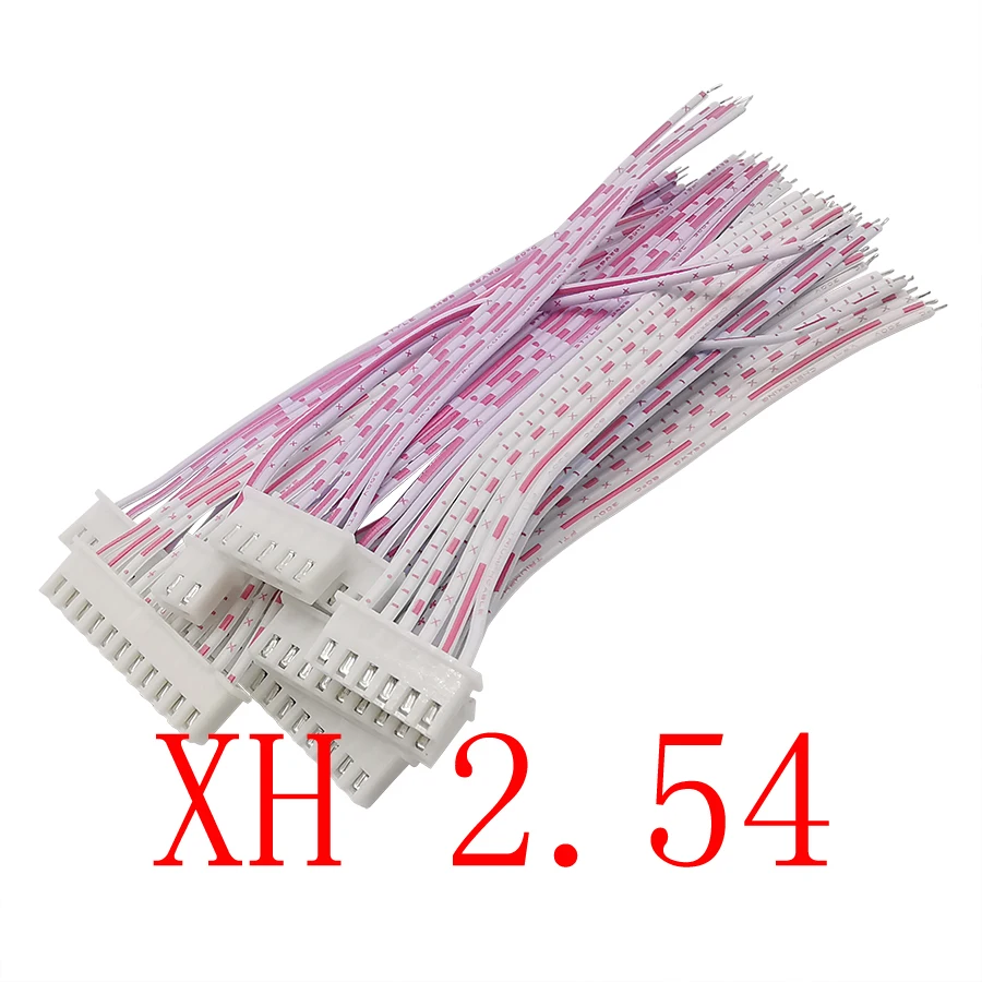 5Pcs XH2.54 Female Wire Connector Terminal Cable 10CM 20CM 30CM JST XH 2.54mm 2P/3/4/5/6/7/8/9/10P12 Pin Single / Double Head