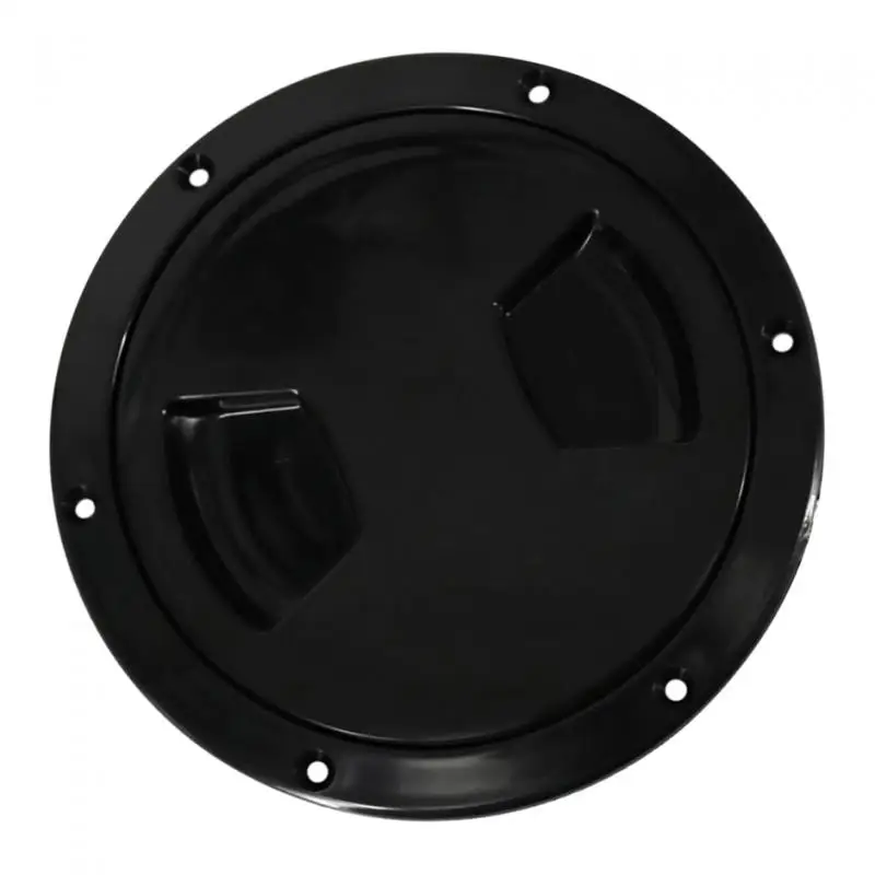 Marine Deck Plate, 5 Inch Marine Hatch Cover Pull Out Inspection Hatch for Boat Kayak Canoe, Black