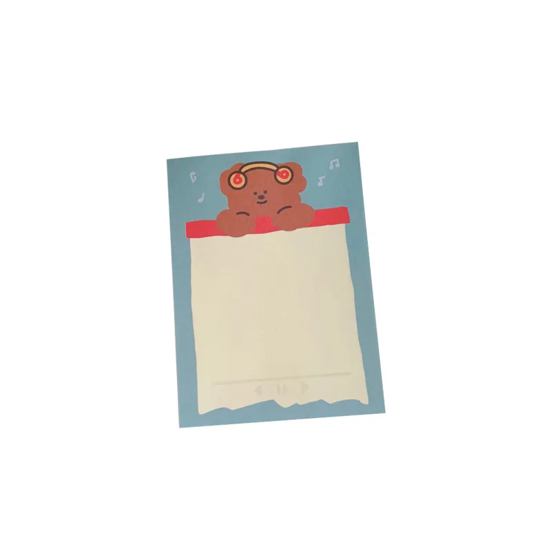 Korean Ins Cartoon Cute Bear Memo Pad 50 Sheets Student Weekly Planner Stickers To Do List Mini Notepad Kawaii School Stationery