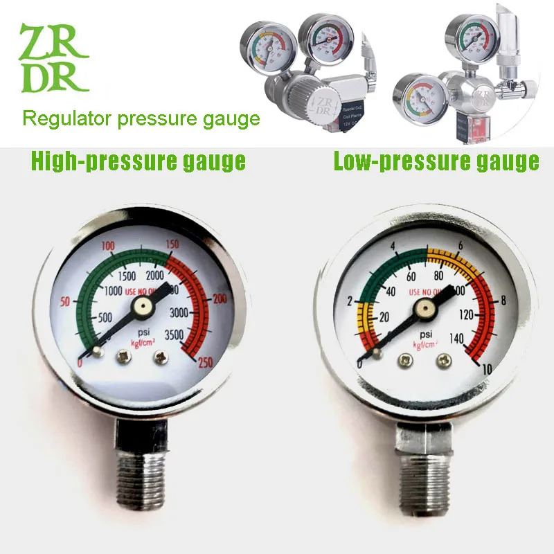 Zrdr acessório medidor de pressão constante série regulador gerador indicador de pressão co2 acessório calibre série