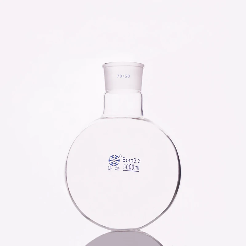 

Single standard mouth round-bottomed flask,Capacity 5000ml and joint 70/50,Single neck round flask