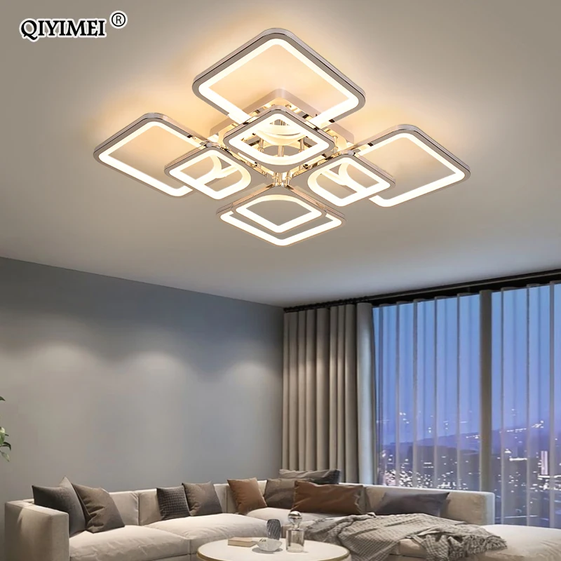 Modern LED Chandelier Remote Dimmable Indoor Lighting For Bedroom Restaurant Study Dining Living Room Light Fixtures Home Lustre