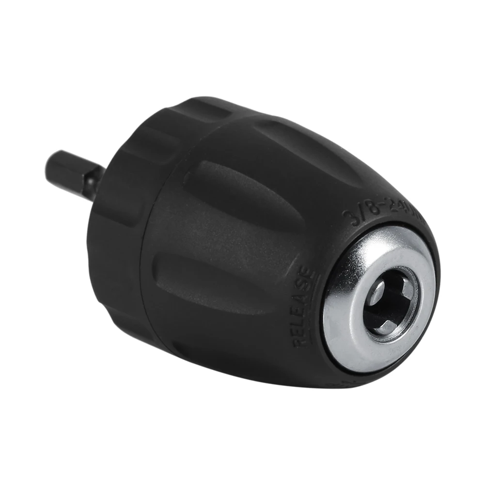 0.8-10mm strumento di conversione mandrino autoserrante 3/8 "-adattatore 24UNF con codolo esagonale attacco esagonale da 1/4 pollici rapido
