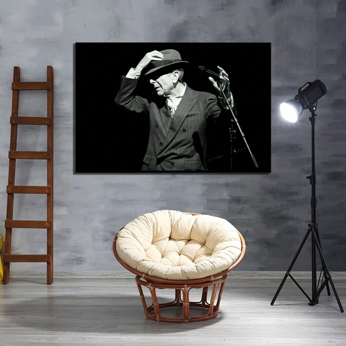 Leonard Cohen Poster Star Music Singer Canvas Poster Print Art Wall Painting Home Decoration Gift Poster