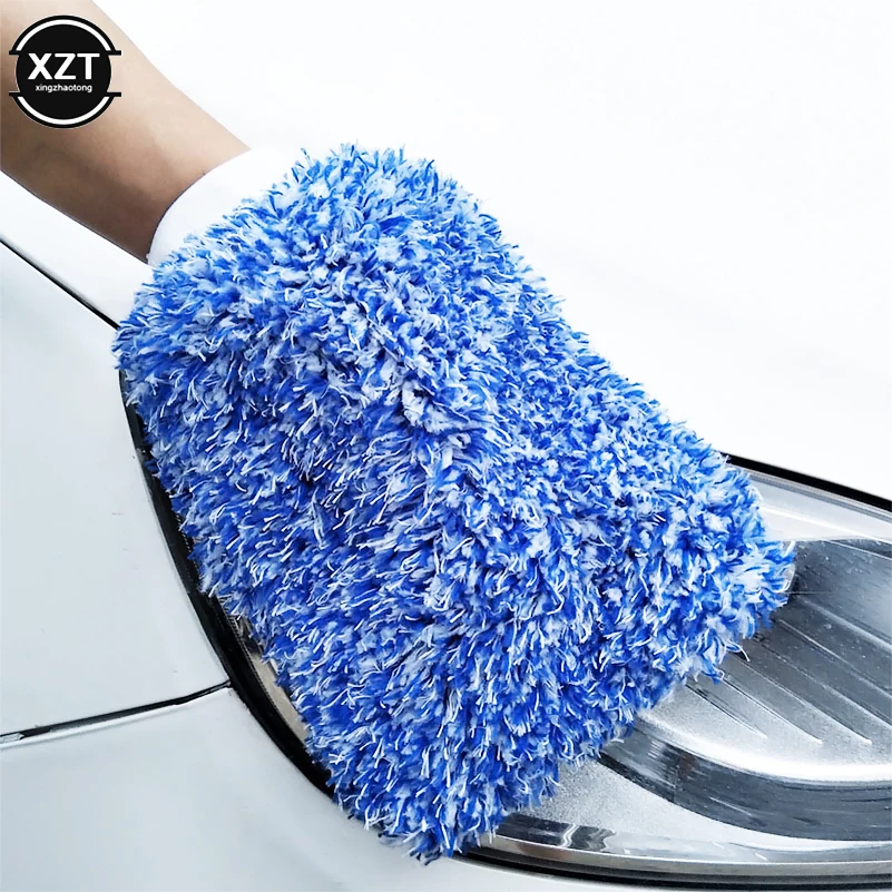 

Soft Absorbancy Glove High Density Car Cleaning Ultra Soft Easy To Dry Auto Detailing Microfiber Madness Wash Mitt Cloth Towel