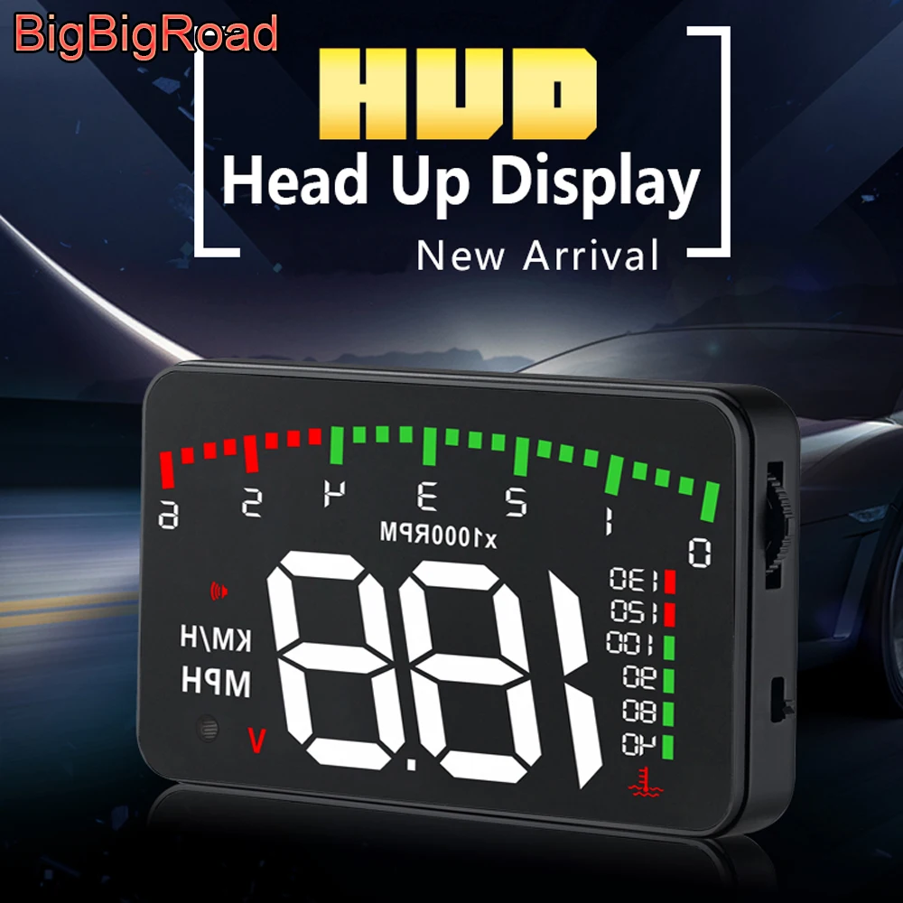 Bigbigroad Xe Ô Tô HUD Hiển Thị Kính Chắn Gió Máy Chiếu Cho Xe Chevrolet Aevo Đường Trailblazer Theo Dõi Onix Captiva Cruze Lova RV Malibu