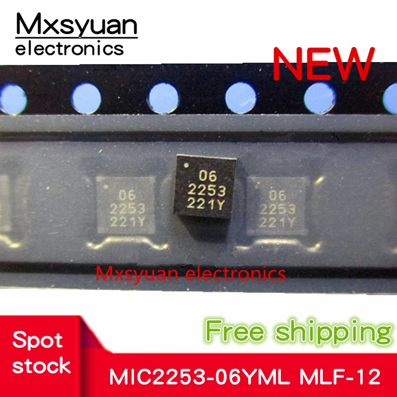 10PCS/LOT MIC2253-06YML MIC2253 2253 QFN MLF-12 New original