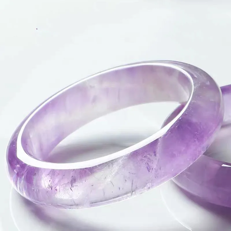 Top Quality Natural Ice Through Lavender Color Ametrine Citrine Bracelet Exquisite Absolutely Beautiful Bangles Jewelry