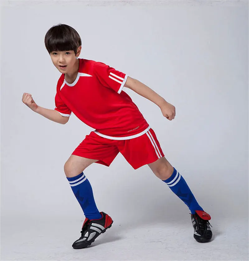 Children Football Jerseys Men Boy Girl Student Soccer Sets Short Sleeve Kids Football Uniforms Soccer Fitness Tracksuit Suits 13