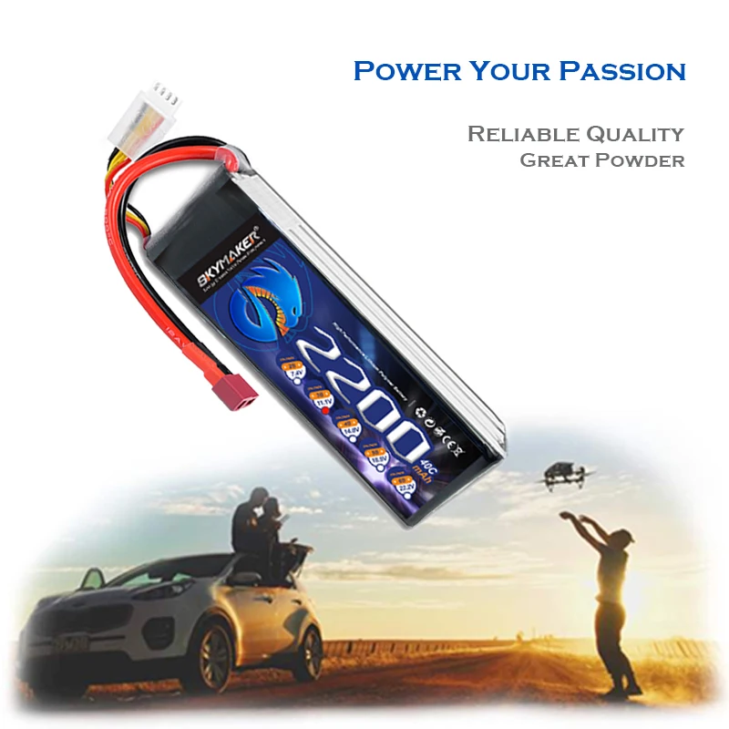 11,1 v 3S 2200mah 40C Lipo Batterie Für RC Auto Flugzeug Hubschrauber Boot Drone Ersatzteile 3s 11,1 v Wiederaufladbare Lipo Batterie