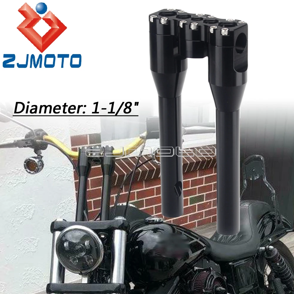 

1-1/8" 28mm Off Road Motorcycle Heightening Fixed Clamp Handlebar Bar Risers Mount Kit For Harley Softail Honda Suzuki Yamaha