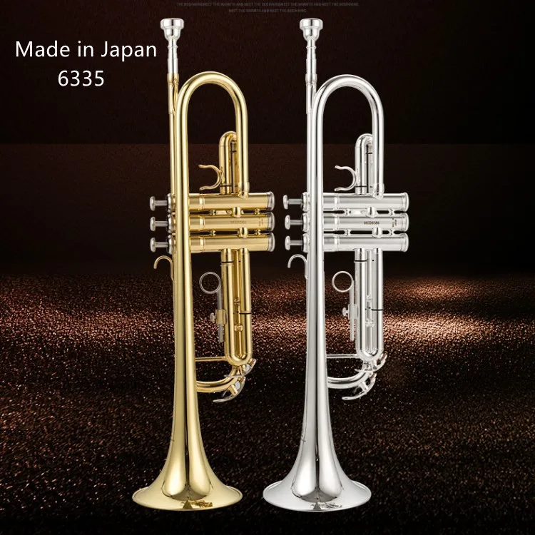 

Made in Japan 6335 Bb Trumpet silver plated musical instrument New Trumpet mouthpiece professional grade