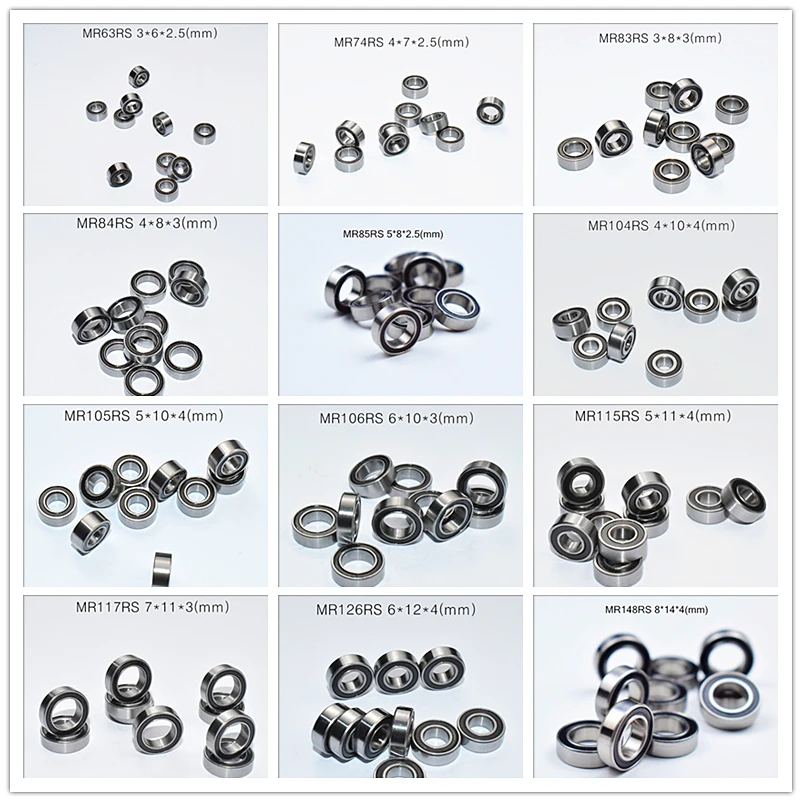 Miniature Bearing 10pcs Multiple sizes 63-148RS free shipping chrome steel Rubber Sealed High speed Mechanical equipment parts