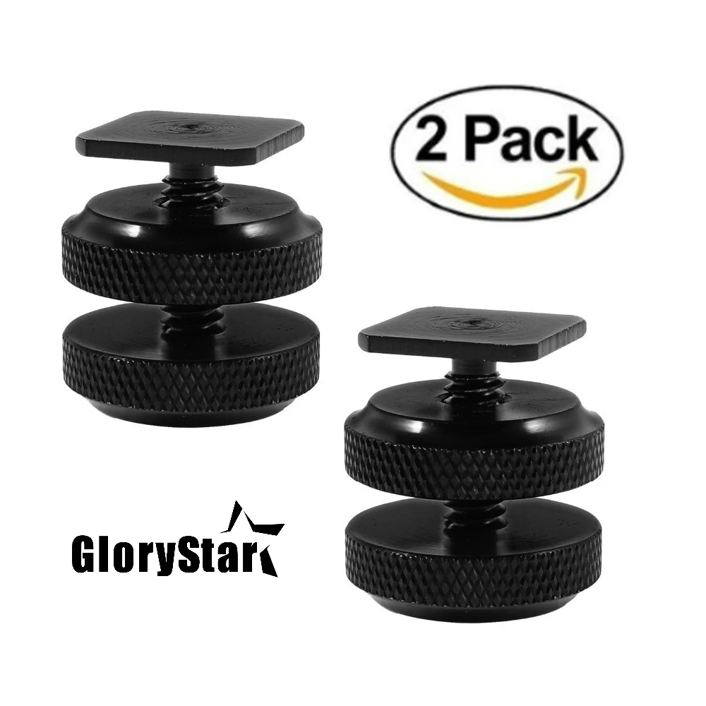 Адаптер Горячий башмак для камеры с креплением на горячий башмак с двойными гайками на 1/4 "-20 Винтовой Адаптер для штатива, крепление для вспышки для DSLR камеры