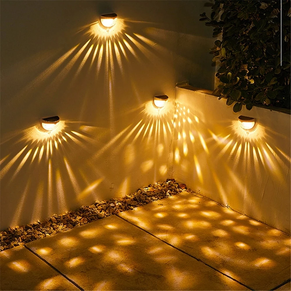 Ennoplus  Solar Deck Lights Outdoor Lighting Garden Christmas Decoration Wall Stairs Waterproof Fence Lamp Step Light