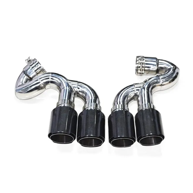 One Pair Car Exhaust Systems End Tailpipe For B-MW X5 Modified M5 2014-2019 Carbon Fiber Stainless Steel Muffler Tip Nozzles