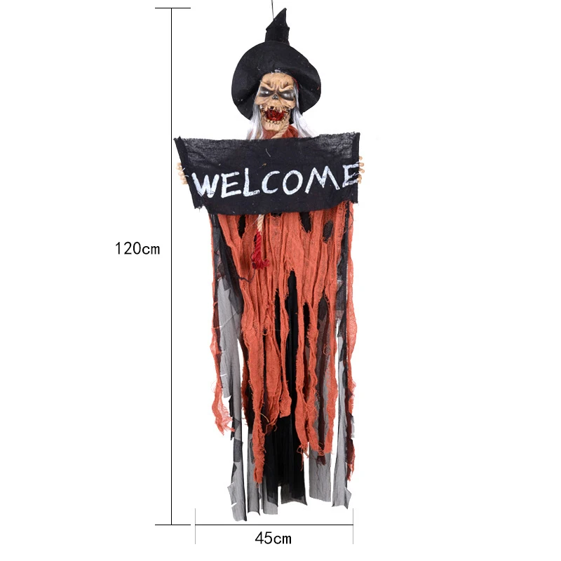 هالوين الكهربائية صوت متوهجة عيون معلقة هيكل جمجمة شبح بار زخرفة الهروب الرعب الدعائم مسكون ديكورات منزلية