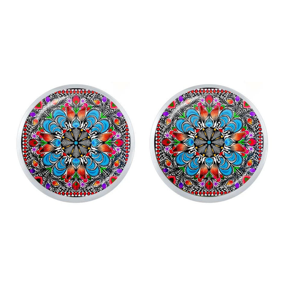 Polish Folk Art Patterns Stud Earring Fashion Jewelry Modern Paper Cutting Element Flower Jewelry For Women Girls Gift