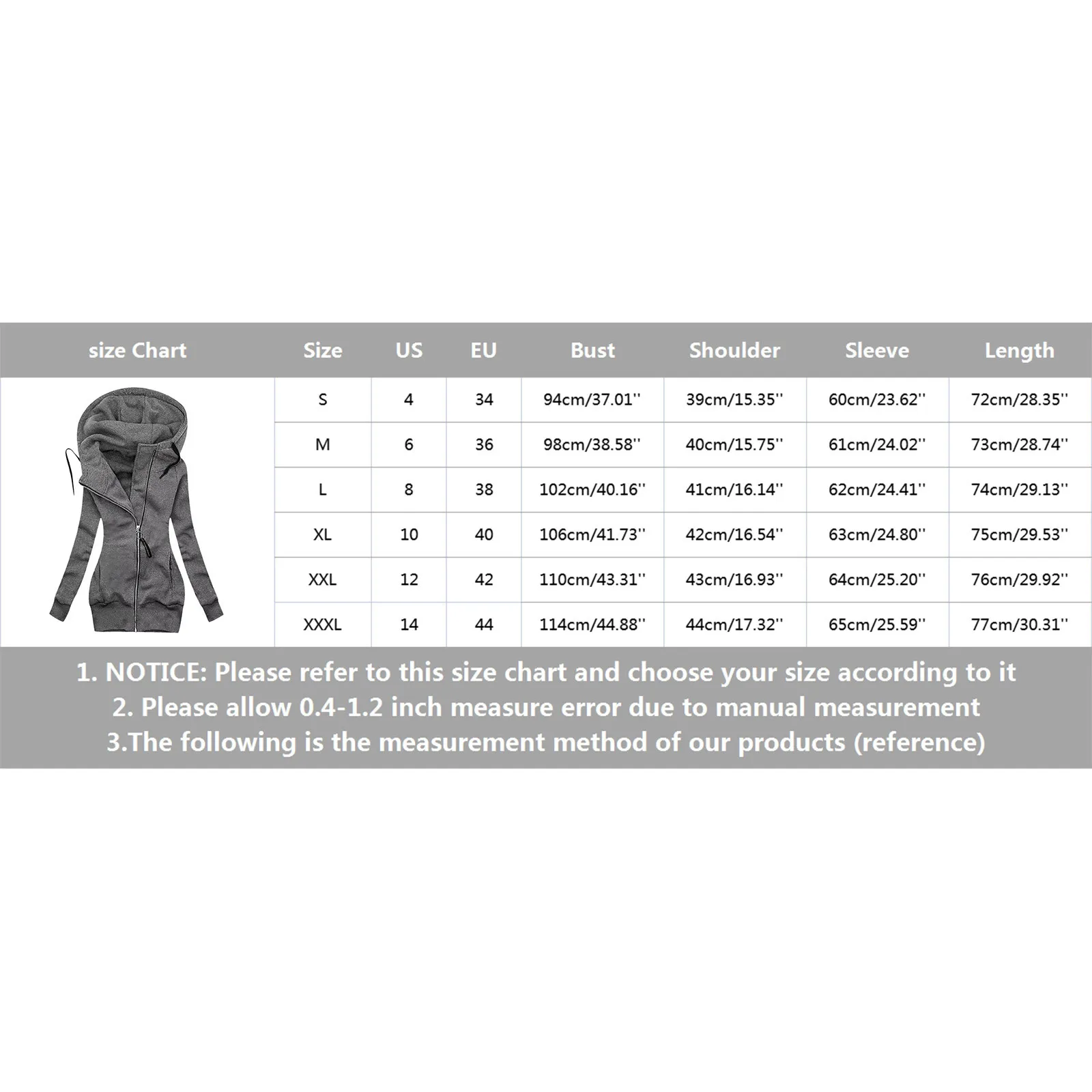 سترة نسائية عصرية معطف مقنع للخريف والشتاء مقاس كبير جيب سحاب سميك دافئ جاكيت طويل بقلنسوة معطف ضيق киртка #6