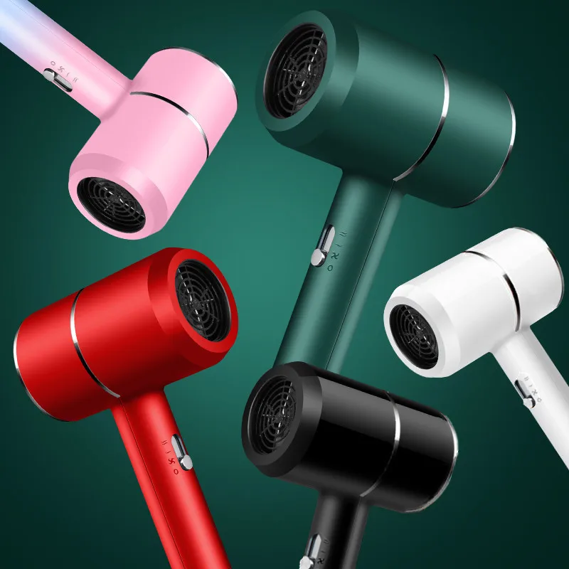MIni secador de pelo portátil para el hogar, secador de pelo eléctrico de secado rápido, con calefacción y refrigeración, volumen ligero