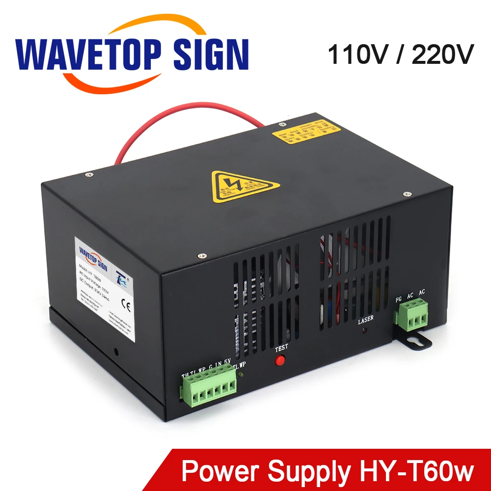 

WaveTopSign HY-T60 Co2 Laser Power Supply for CO2 Laser Engraving Cutting Machine with Long Warranty