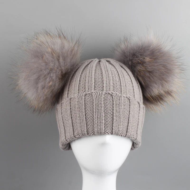 Gorro de pompom para bebês, chapéu tricô para meninos e meninas, chapéu de inverno para crianças