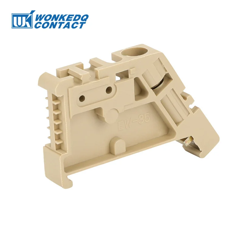 100Pcs EW35 End Stop Mount on Din Rail SAK Type Terminal Block Accessories Electrical Connector Stopper EW 35 End Bracket Clamp