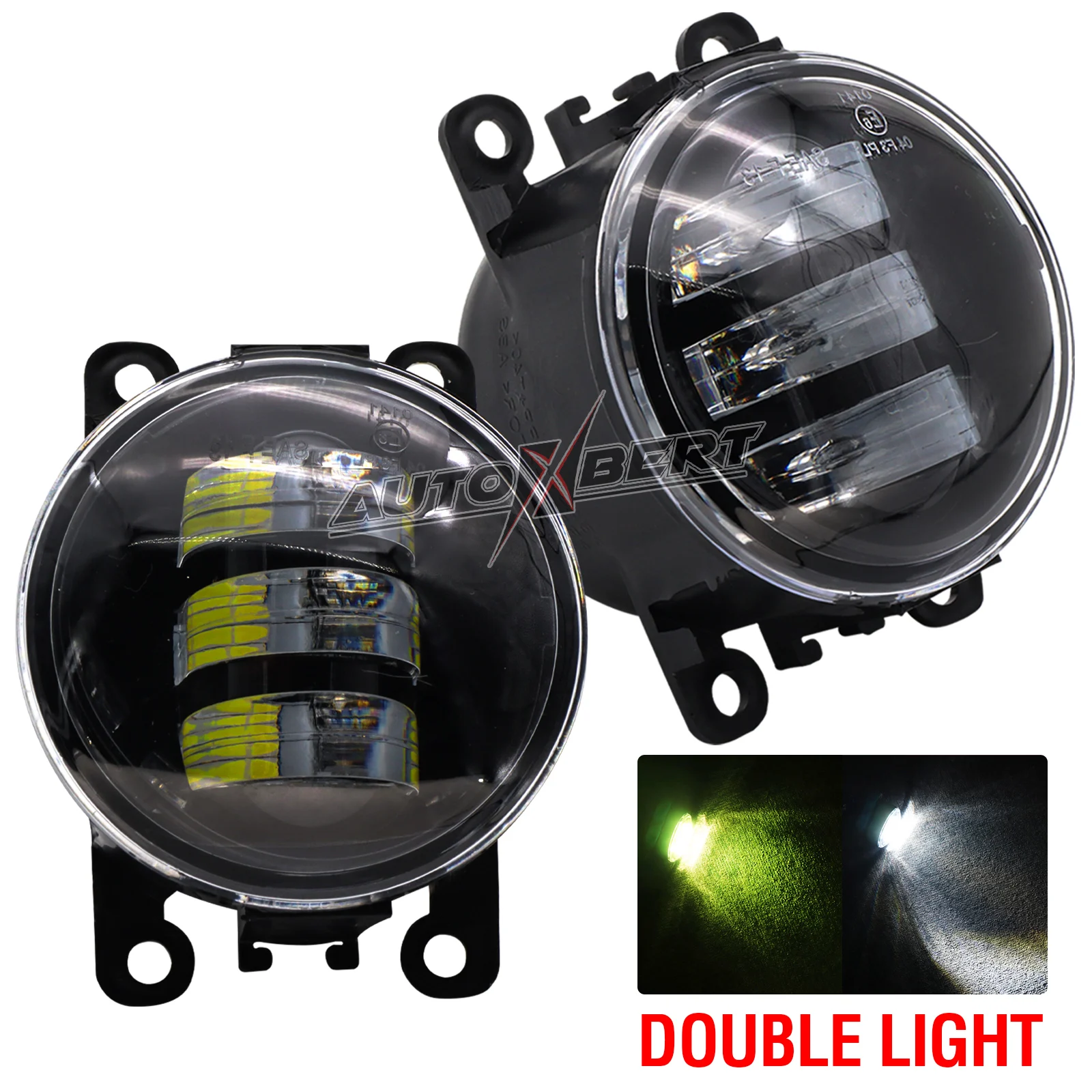 2x LED Bumper Fog Light Double Lamp Assembly Daytime Running DRL For Renault Clio Duster Trafic Scenic Megane Twingo Kadja Lodgy