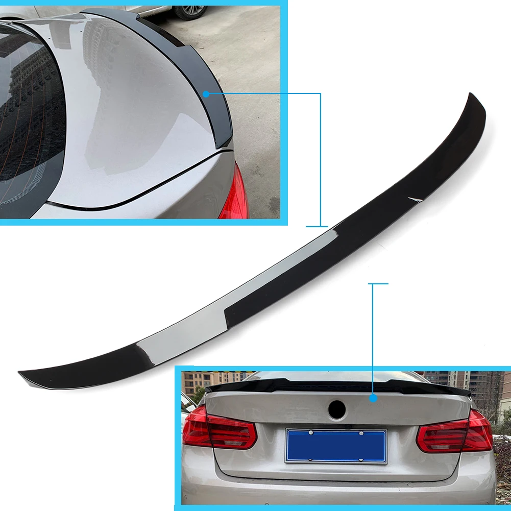 V Style Car Rear Lip Spoiler Trunk Wing For BMW 3 Series F35 F30 F80 2012 2013 2014 2015 2016 2017 2018 ABS Plastic Gloss Black