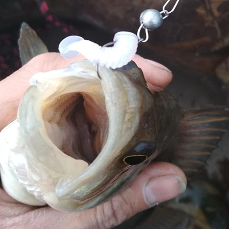 10 sztuk/partia Fishing Spiral Worm miękkie przynęty 4.8cm 0.8g Bass Jig Wobblers Swimbaits silikonowe sztuczne przynęty Carp Pike Tackle Pesca — zdjęcie 7