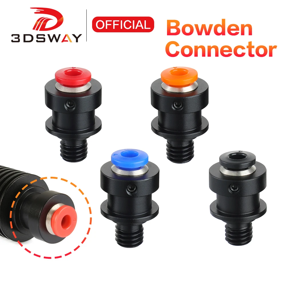 3DSWAY Pneumatic Connectors Fitting PTFE Tube Detachable Quick Jointer Coupler Hotend DIY Bowden Remote Direct 3D Printer Parts