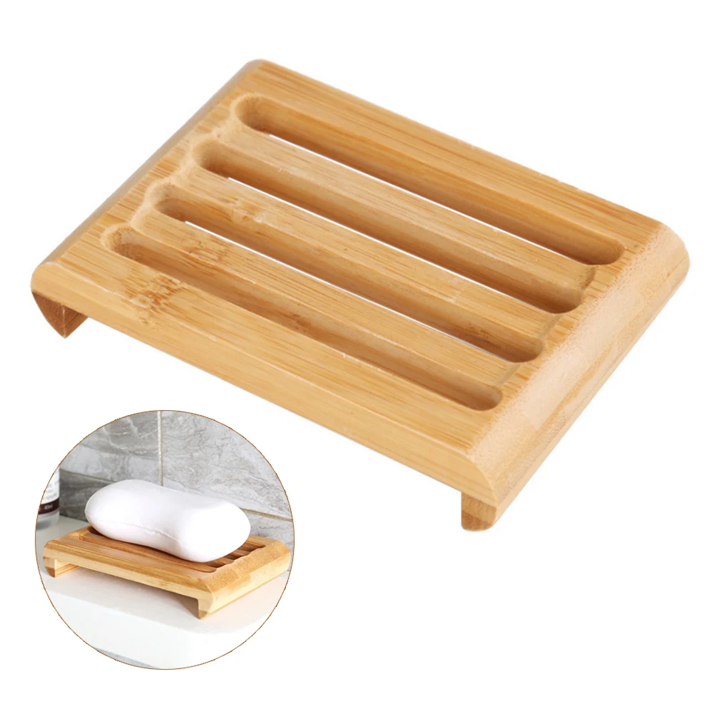 Handmade Perfect Wood Bamboo Soap Dish Tray Case Bathroom Elegant Storage Soap Box Kitchen Bath Clean Shower Holder