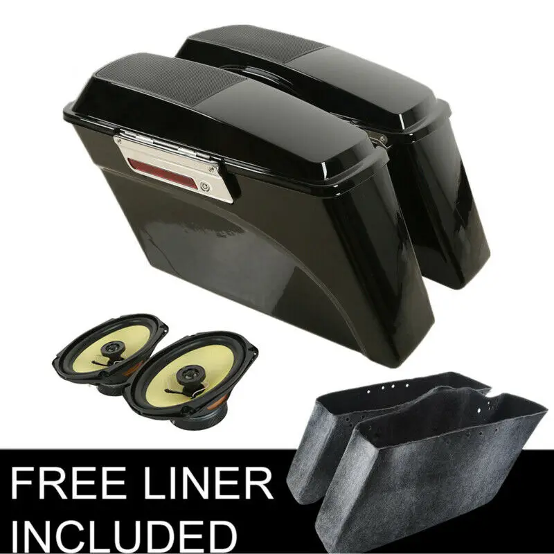 Motorcycle Hard Saddlebag 6x9'' Speakers For Harley Touring Electra Glide Road King Street Glide 1994-2013