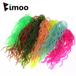 Bimoo 60 Strands/pc Fly Tying Soft Squirmy Wormy Soft Silicone Fishing Lure Baits for San Juan Worm Earthworm Tying Material