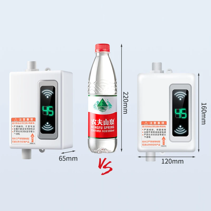 เครื่องทําน้ําอุ่นไฟฟ้าทันที 3400W ครัวเรือนขนาดเล็กเครื่องทําน้ําอุ่นขนาดเล็ก 220V อ่างน้ําร้อนอย่างรวดเร็วอุณหภูมิคงที่ห้องเช่าห้องน้ํา