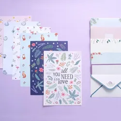 Mini sobre Vintage para invitaciones, Sobres de papel de papelería para cartas postales, regalos pequeños, sobre lindo, 6 piezas por lote