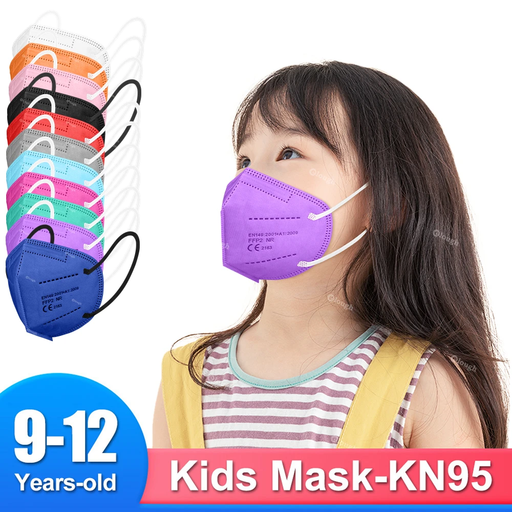 

5-100Pieces Kids mascarillas Reusable Approved Fpp2 Mask 9-12 Years Olds Child Face Masks masque enfant mascarillas fpp2 niños