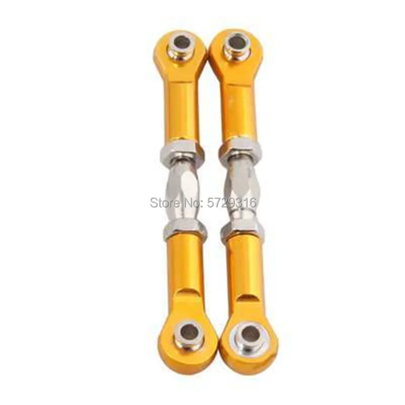 2pcs 106017 166017 Aluminum Front / Rear Linkages Alloy Sonic Servos Link 08242 06016 1/10 Upgrade Parts For HSP 94111 94188