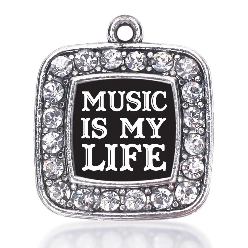 MUSICAL NOTES MUSIC IS MY LIFE SQUARE CHARM