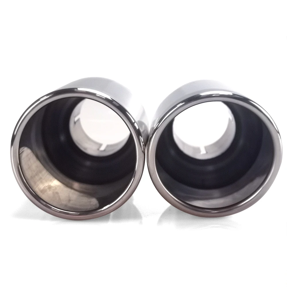 1 stück Universal änderung Auto Zubehör silber Curly Flansch Schalldämpfer auspuff Edelstahl Spitze Ende Rohr