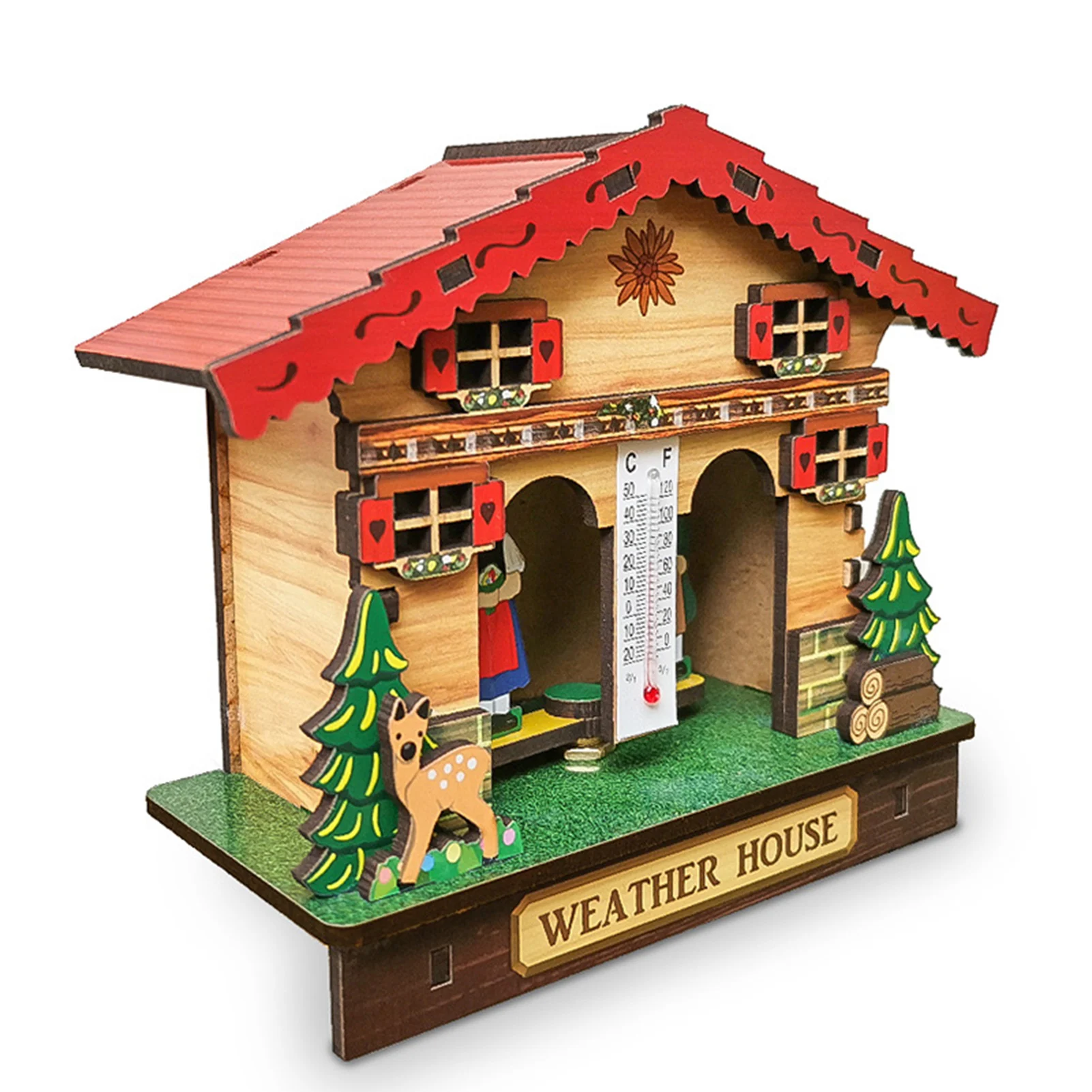 الطقس البيت شاليه بارومتر ميزان الحرارة الرطوبة حلي معلقة الديكور في الأوراق المالية