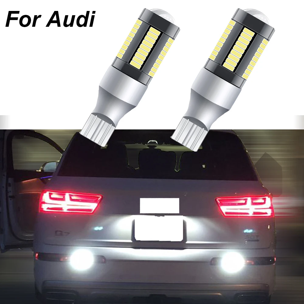 

pcs For Audi A3 8P A4 A6 Q5 Q7 A5 A6 A7 A8 S4 S5 S6 S8 TT LED Backup Reversing Light Bulb Canbus LED W16W T15 921 Lamp