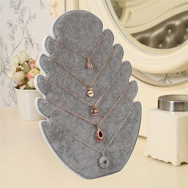 Flamme Form Halskette Schmuck Samt Rack Anhänger Kette Display Halter Stehen Schmuck-Display Organizer