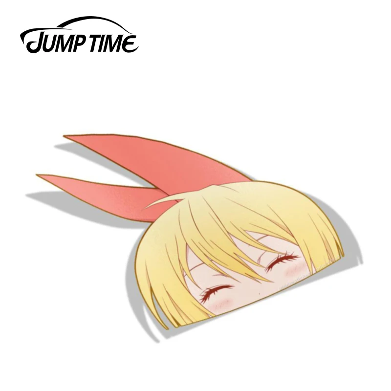 Jump Time 13cm x 10.8cm Car Styling Chitoge Kirisaki Nisekoi  BIG HEAD Decal Car Sticker Vinyl Car Window Bumper Laptop Decor