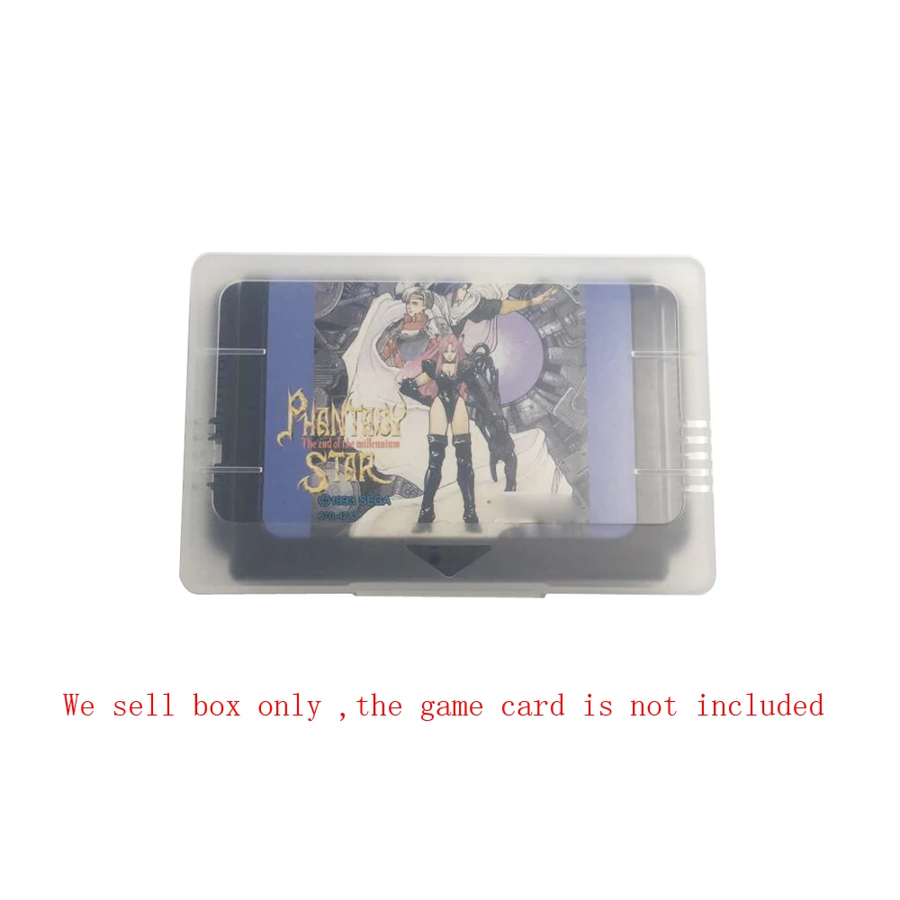10pcs Clear Transparent Storage Box Covers for Sega MD Japan Game Cards Protective Storage Solution for Gaming Collectibles